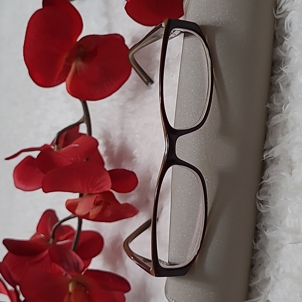 Women's Eyeglasses Frames Daisy Fuentes Kira 183 Brown Full Rim Preowned Eyewear